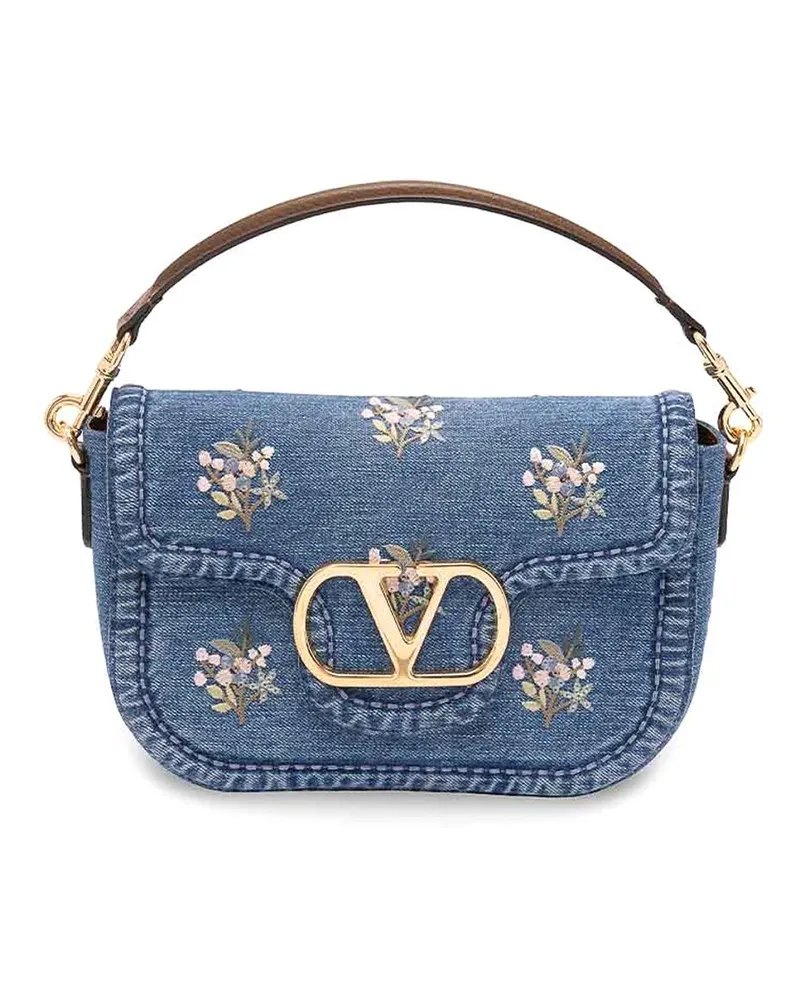Valentino Garavani Schultertasche - Helles Jeansblau Helles