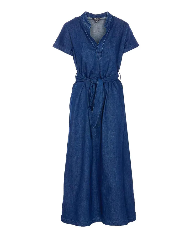 A.P.C. A. P.C. Knielanges Kleid - Blau Blau