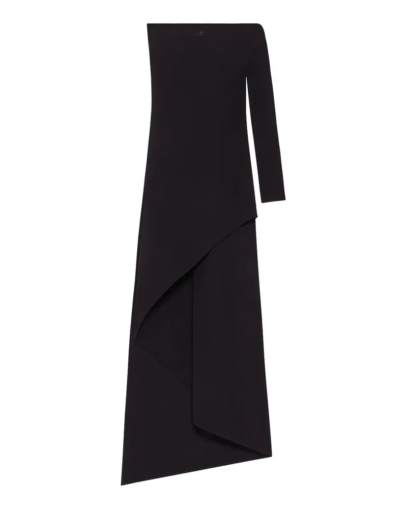 Courrèges Maxikleid - Schwarz Schwarz