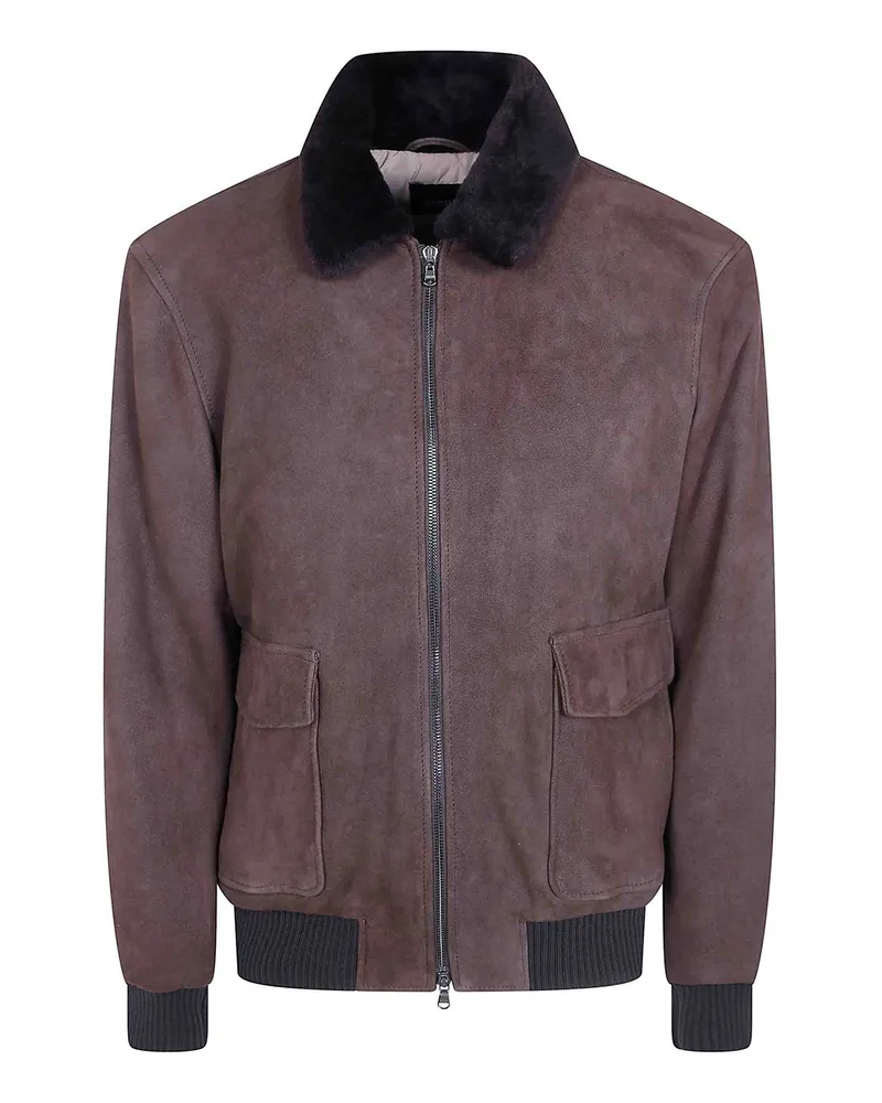 BARBA Lederjacke - Braun Braun
