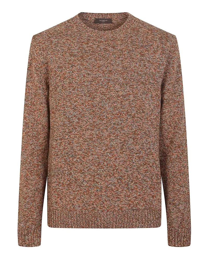 Zanone Rundhalspullover - Orange Orange