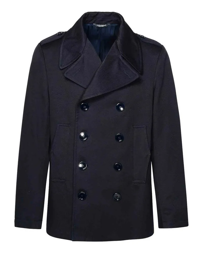Dolce & Gabbana Kurzer Mantel - Dunkelblau Dunkelblau