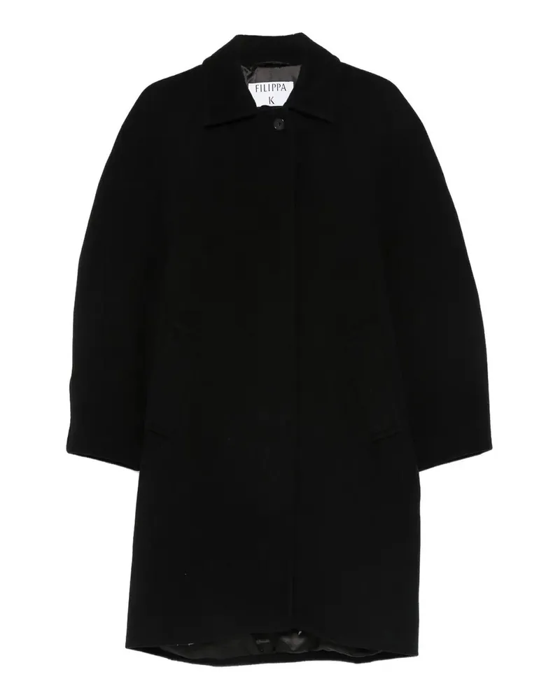 Filippa K Knielanger Mantel - Schwarz Schwarz