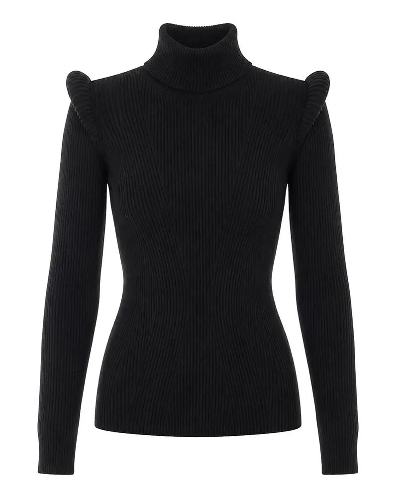 Elisabetta Franchi Rundhalspullover - Schwarz Schwarz