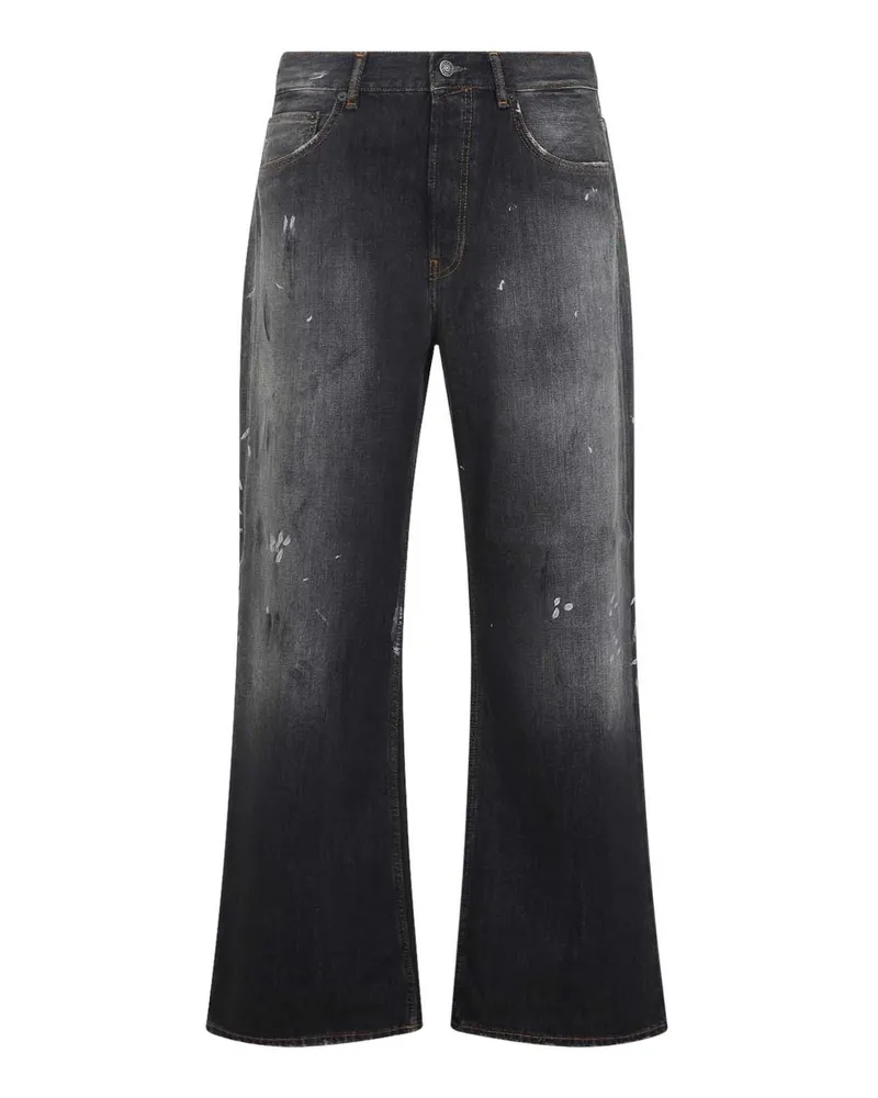 Acne Studios Straight Leg Jeans - Schwarz Schwarz