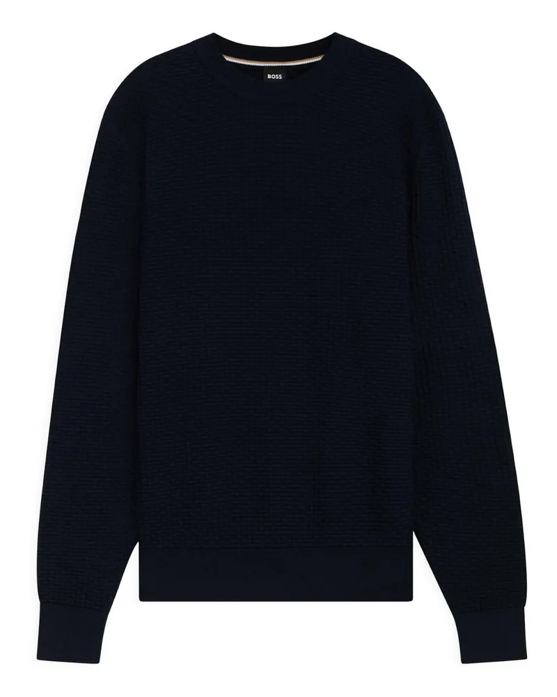 HUGO BOSS U-Boot-Pullover - Blau Blau