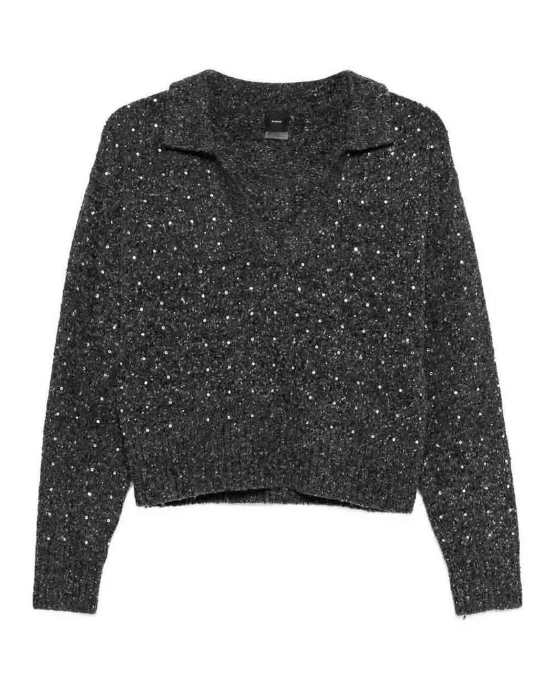 Pinko Rundhalspullover - Grau Grau