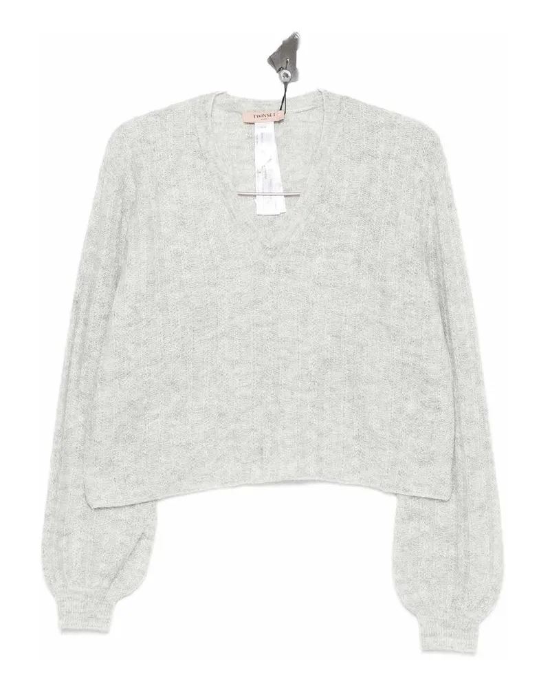 Twin-Set U-Boot-Pullover - Grau Grau