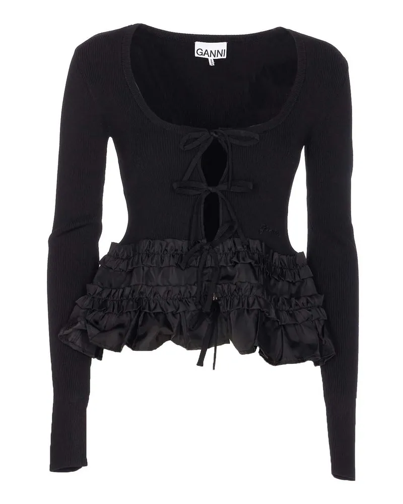 Ganni Cardigan - Schwarz Schwarz