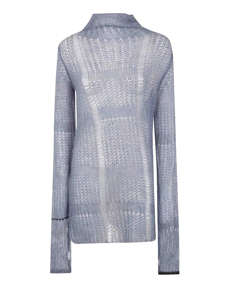 Yohji Yamamoto Rollkragenpullover - Blau Blau