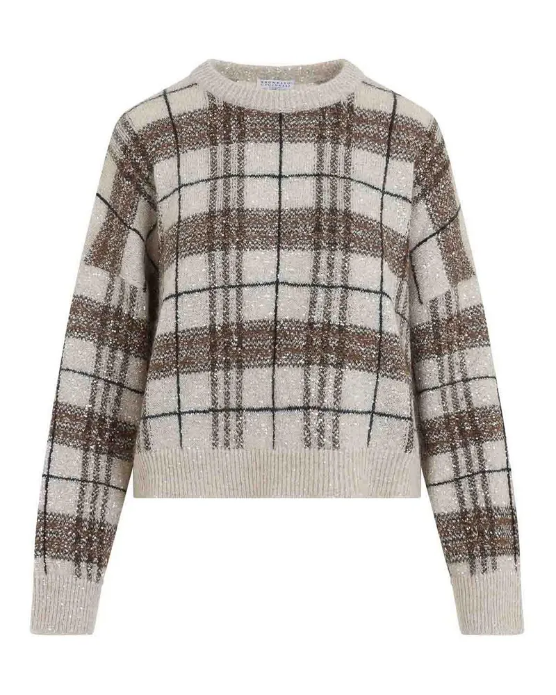 Brunello Cucinelli Rundhalspullover - Creme Creme