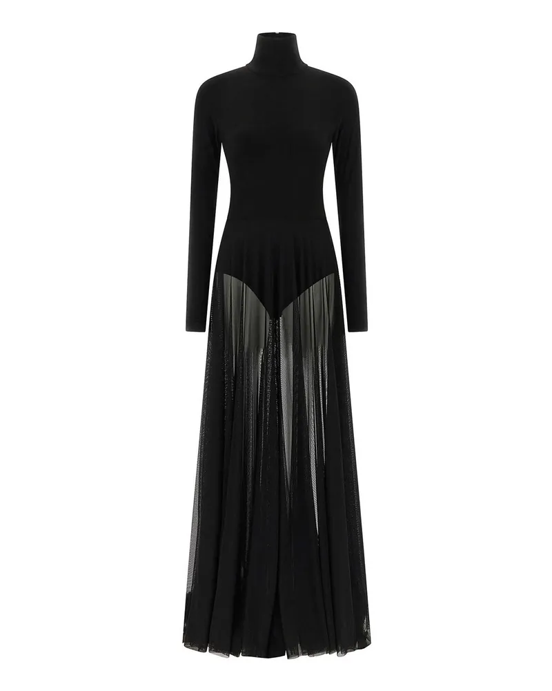 Norma Kamali Schlagjeans - Schwarz Schwarz