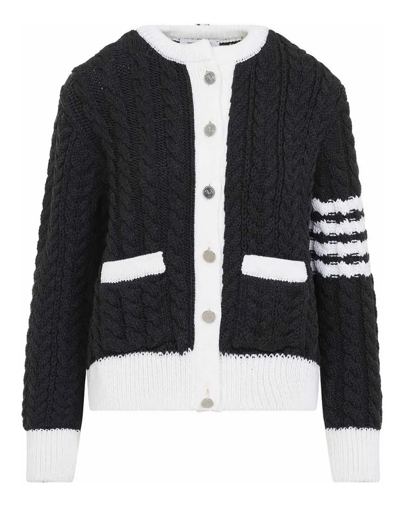 Thom Browne Cardigan - Dunkelgrau Dunkelgrau