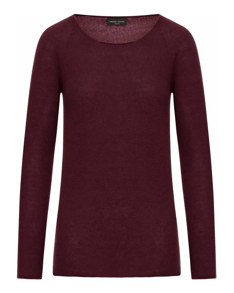 Roberto Collina Rundhalspullover - Rot Rot