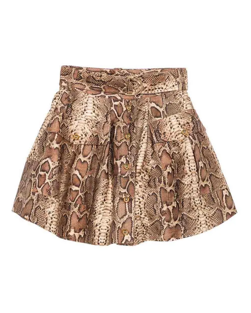 Zimmermann Minirock - Beige Animal