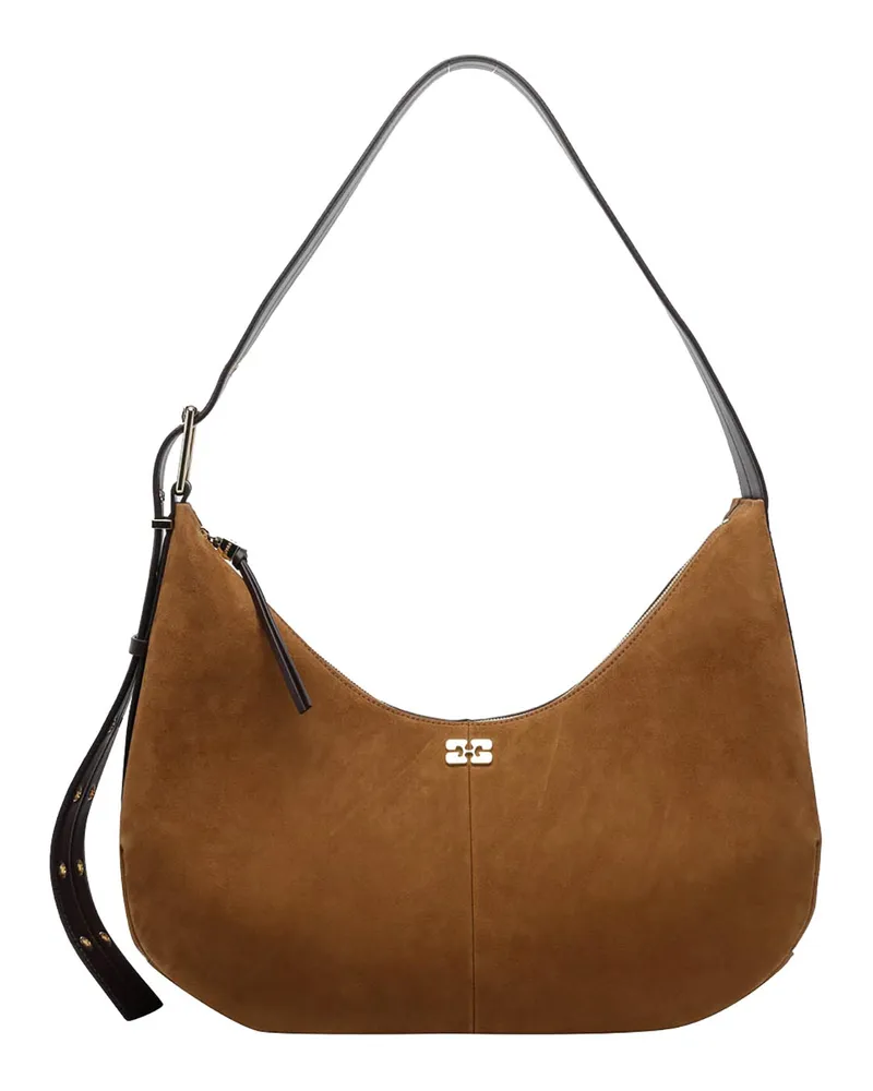 Ganni Schultertasche - Braun Braun