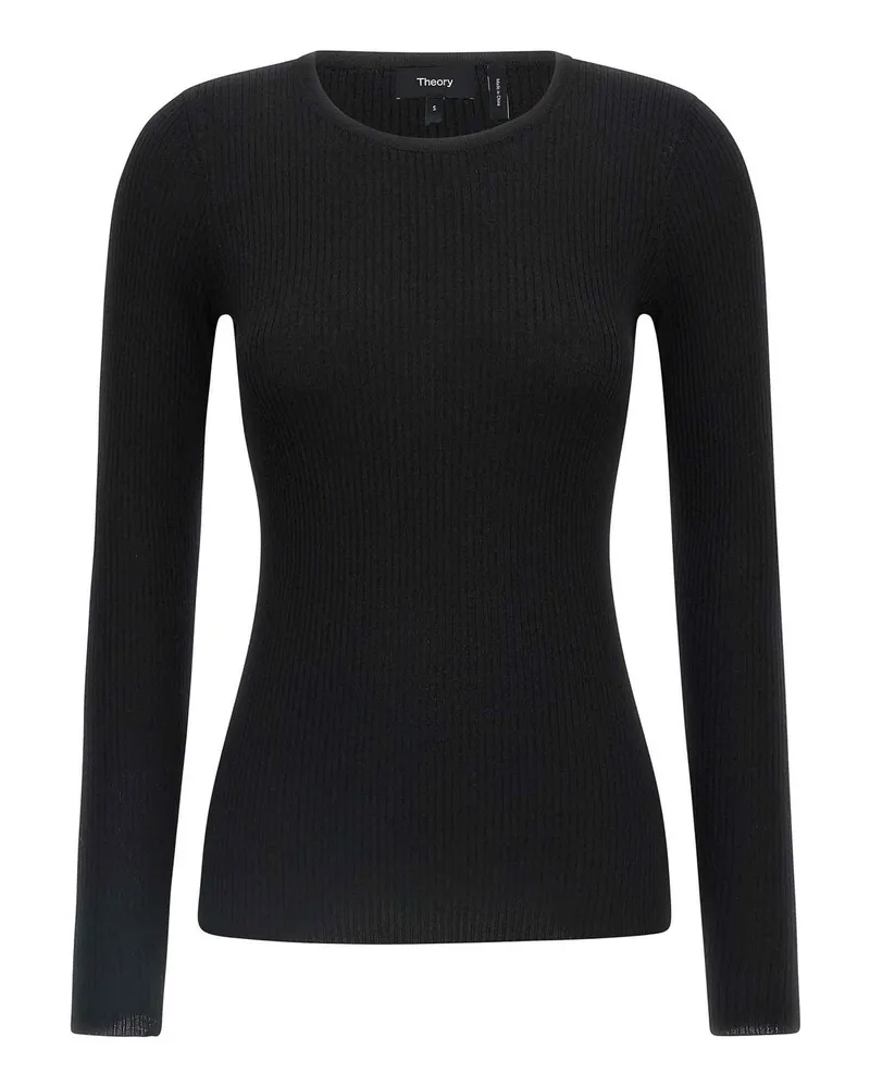 Theory Rundhalspullover - Schwarz Schwarz