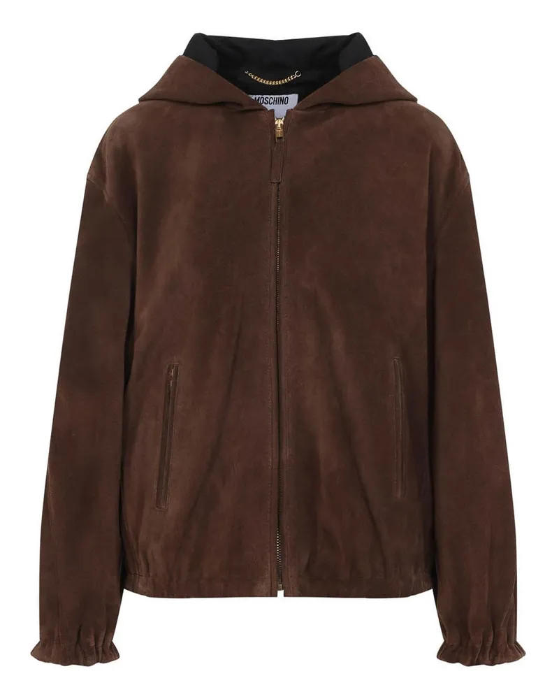 Moschino Lederjacke - Braun Braun