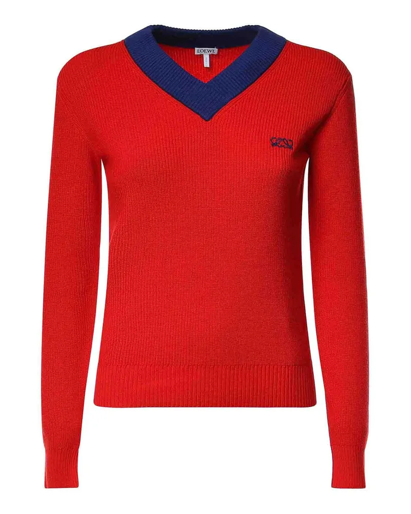 Loewe Rundhalspullover - Rot Rot