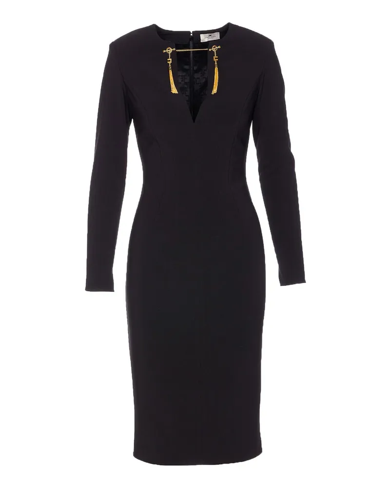 Elisabetta Franchi Knielanges Kleid - Schwarz Schwarz