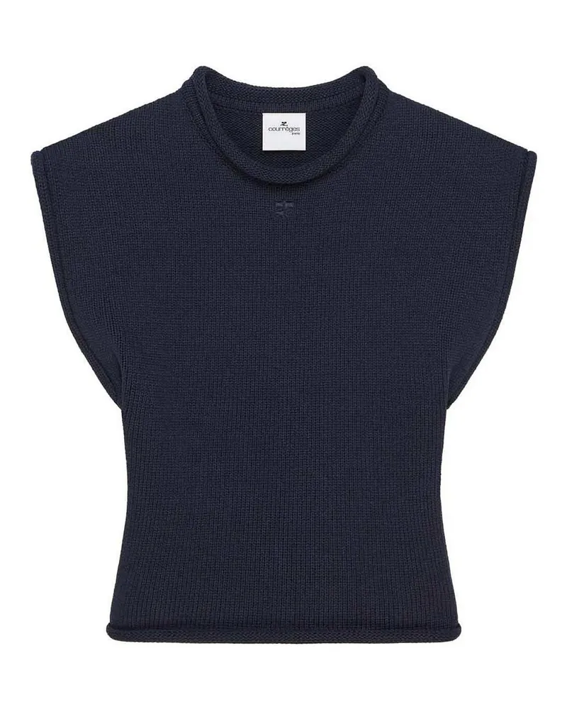 Courrèges Rundhalspullover - Blau Blau