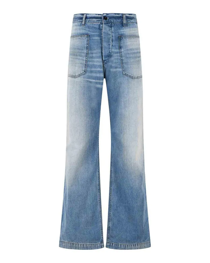 Acne Studios Straight Leg Jeans - Blau Blau