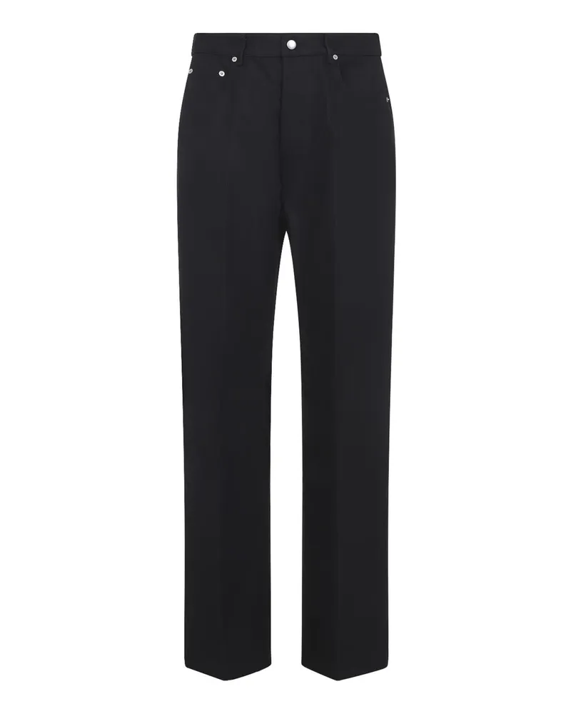 Rick Owens Straight Leg Jeans - Schwarz Schwarz