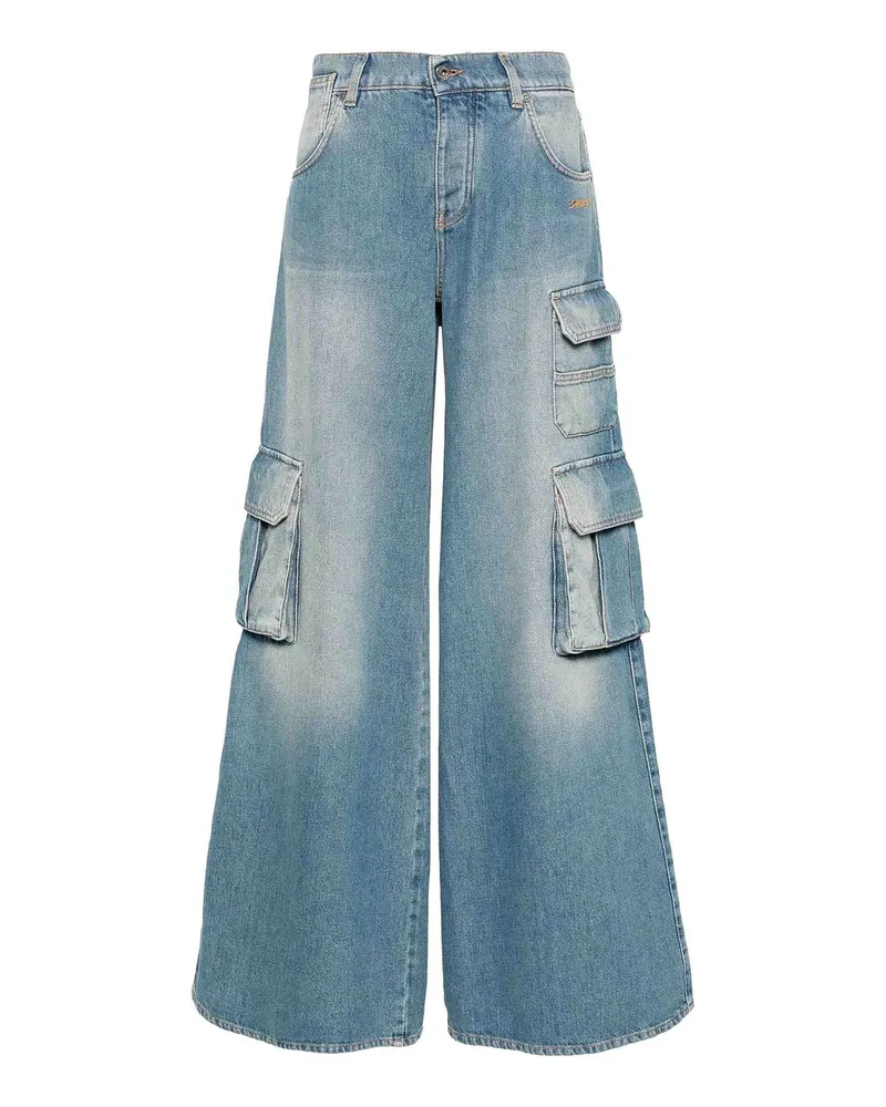 OFF-WHITE Bootcut Jeans - Hellgrau Hellgrau