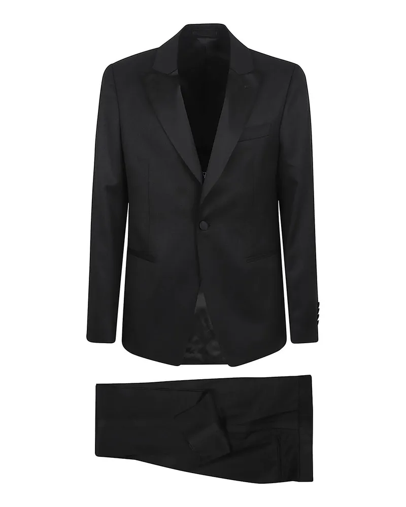 LARDINI Eleganter Anzug - Schwarz Schwarz