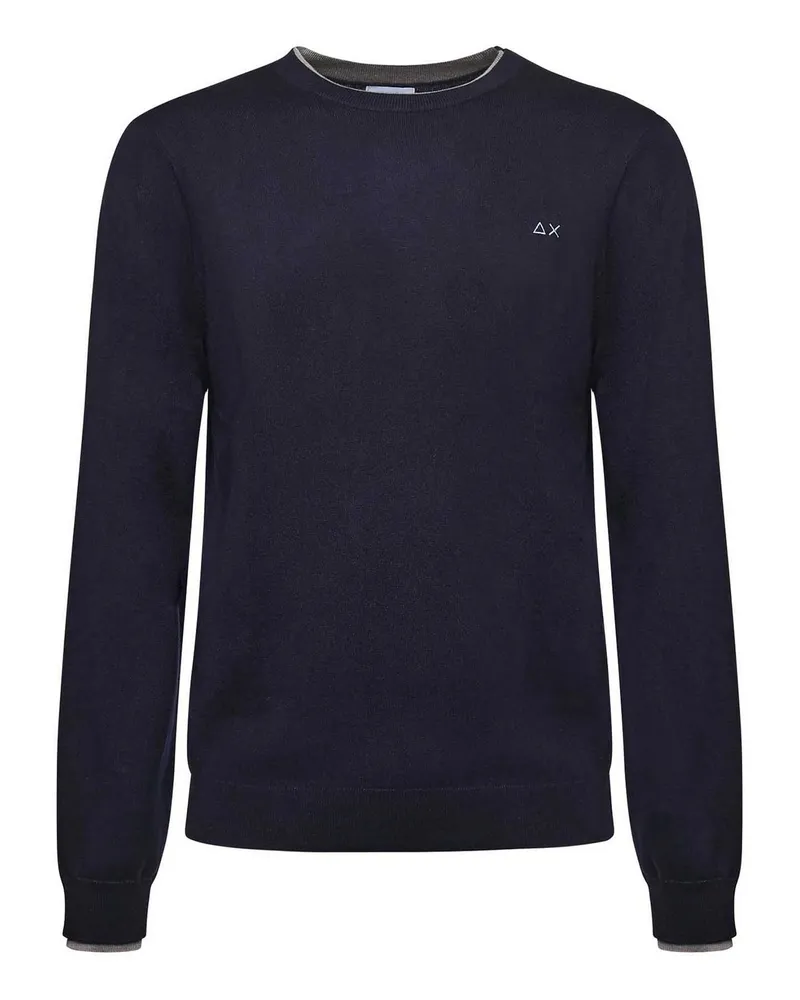 Sun68 Rundhalspullover - Blau Blau