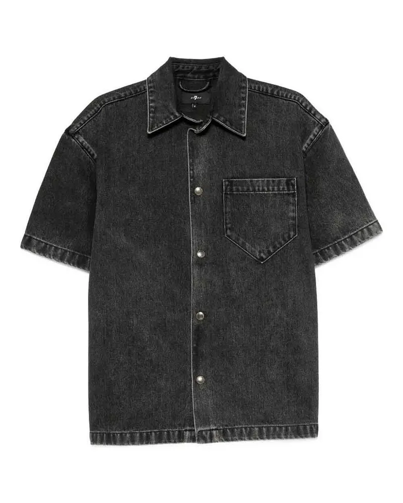 7 for all mankind Hemd - Schwarz Schwarz