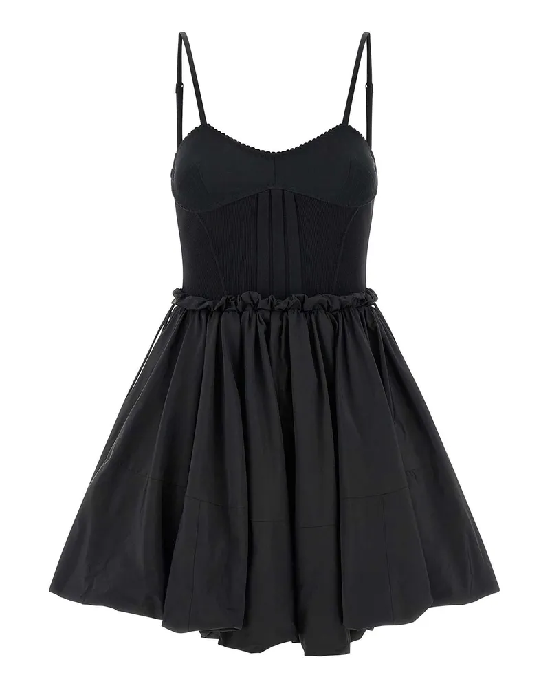 ATTICO Knielanges Kleid - Schwarz Schwarz