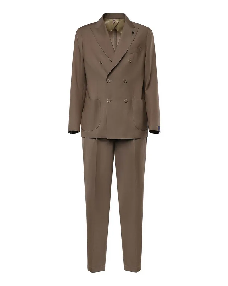 Biagio Santaniello Eleganter Anzug - Braun Braun