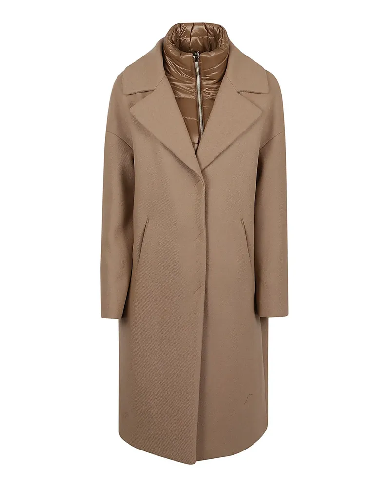 Herno Knielanger Mantel - Hellbeige Hellbeige