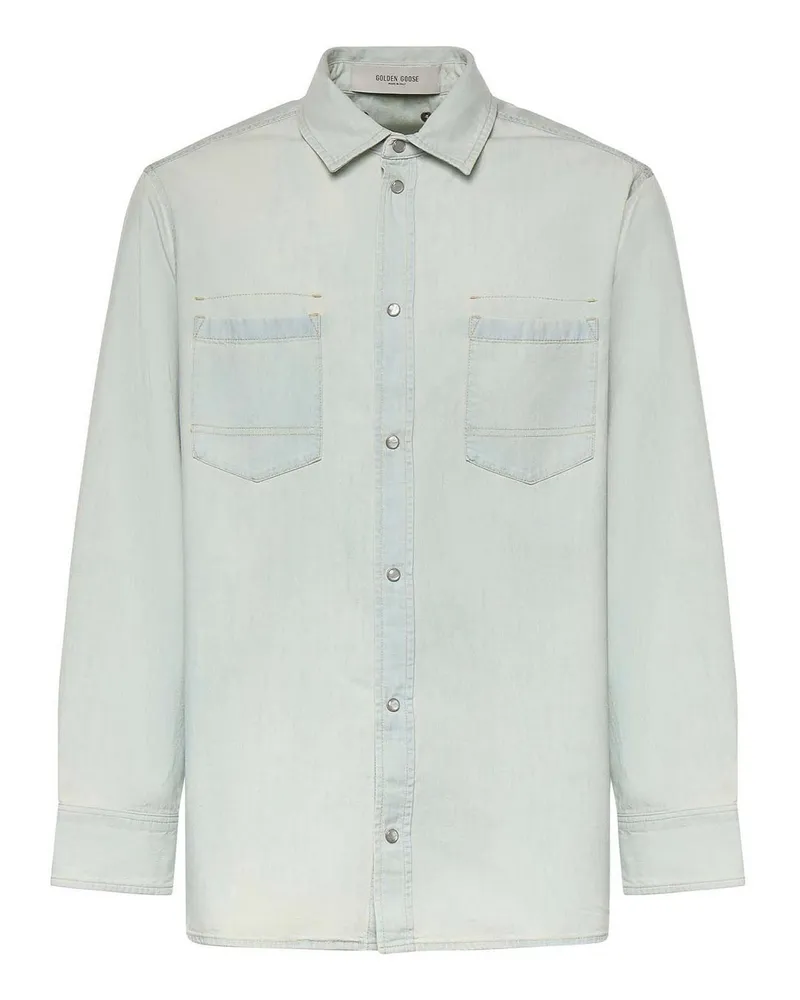 Golden Goose Jeansjacke - Hellblau Hellblau