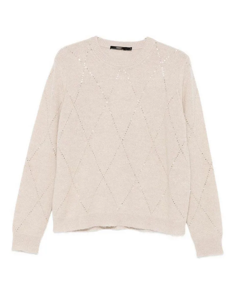 Seventy Rundhalspullover - Beige Beige