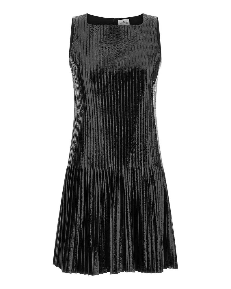 Courrèges Knielanges Kleid - Schwarz Schwarz