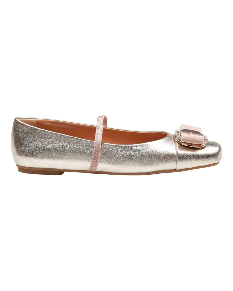Ferragamo Ballerinas - Silber Silber