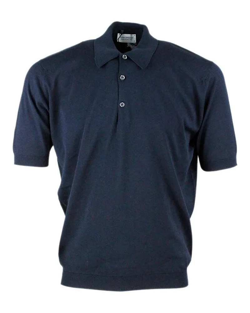 John Smedley T-Shirt - Blau Blau