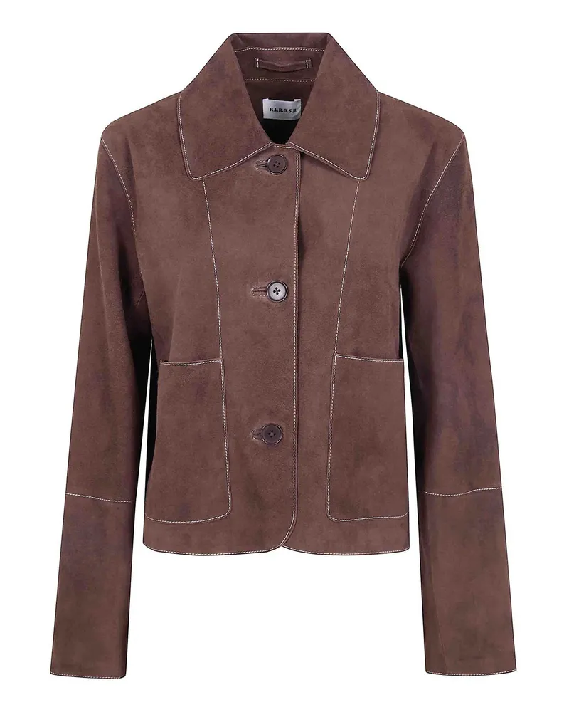 P.A.R.O.S.H. P. A.R. O.S. H. Lederjacke - Braun Braun