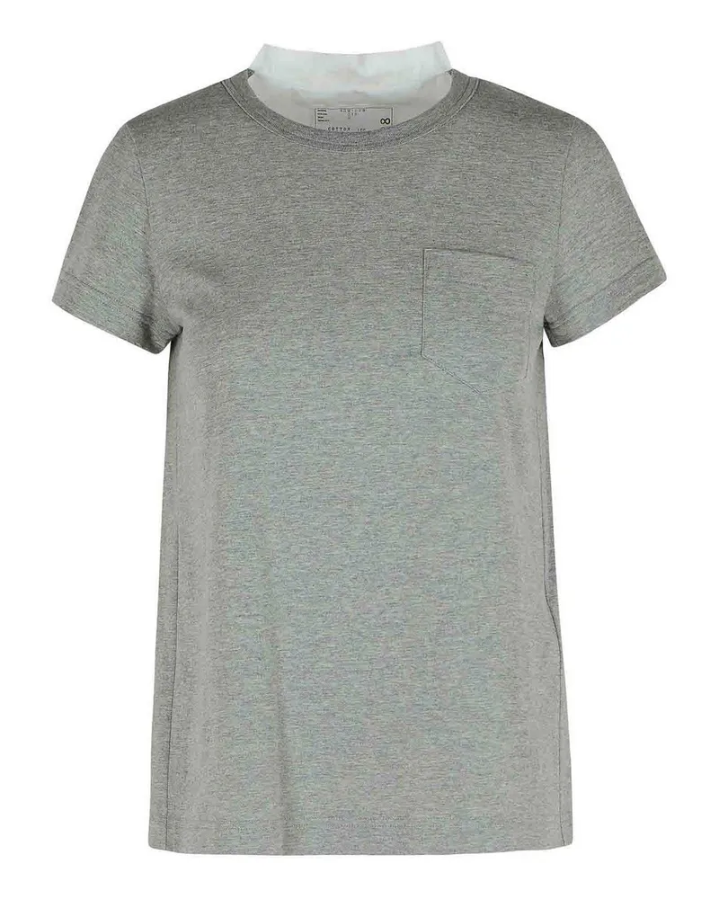 Sacai T-Shirt - Grau Grau