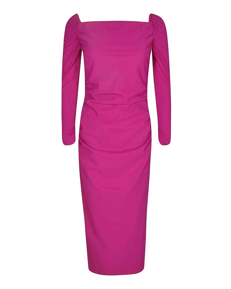 Chiara Boni Knielanges Kleid - Rot Hell-lila