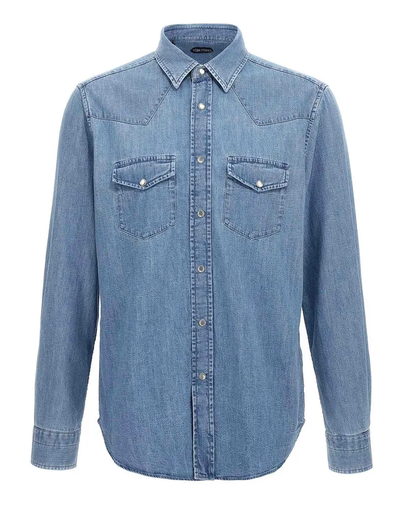 Tom Ford Hemd - Blau Blau