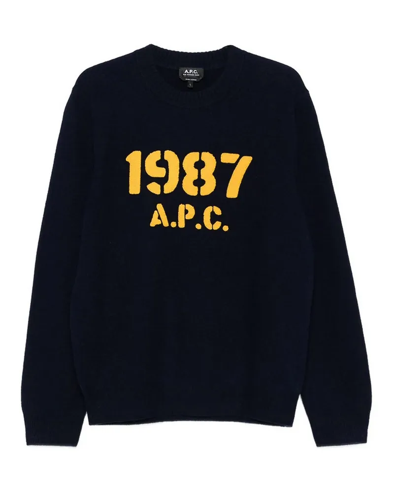 A.P.C. A. P.C. Rundhalspullover - Blau Blau