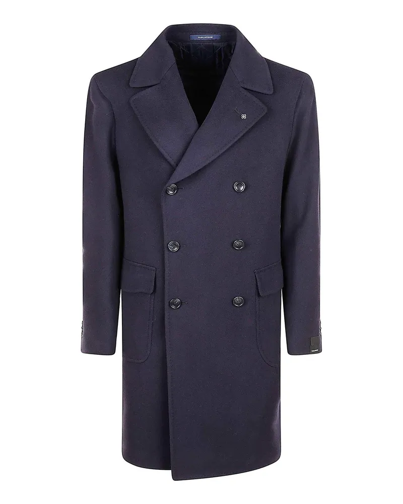 Tagliatore Knielanger Mantel - Blau Blau