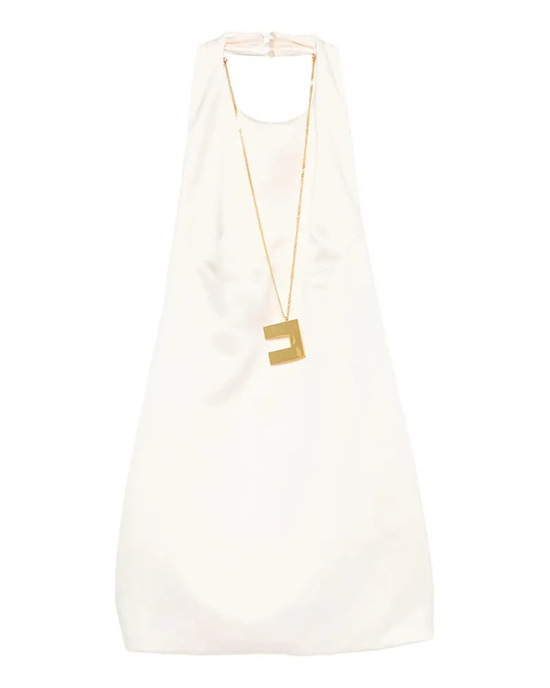 Elisabetta Franchi Knielanges Kleid - Weiß Weiß