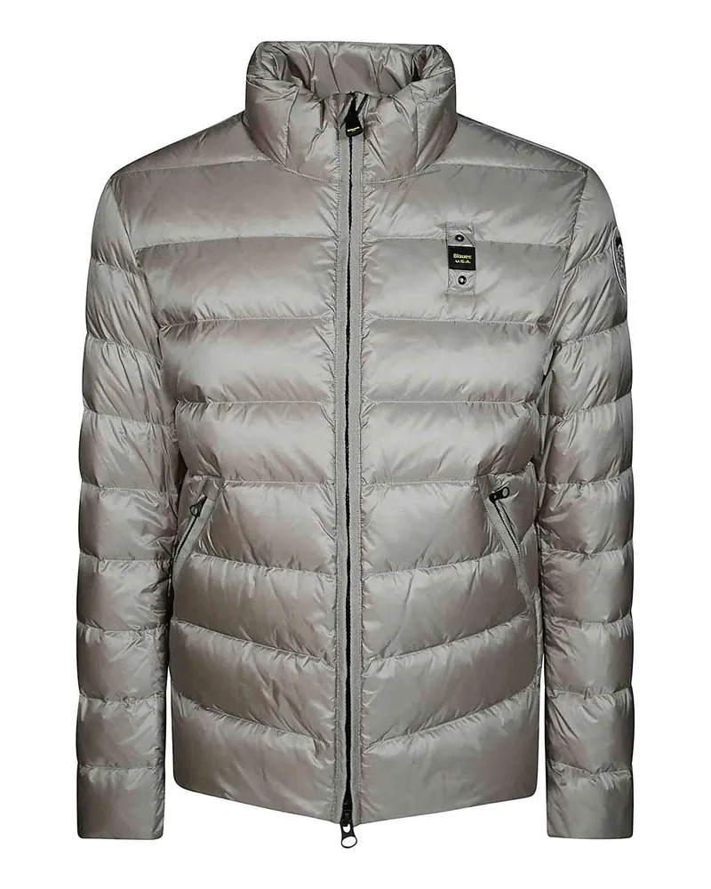 Blauer Daunenjacke - Grau Grau