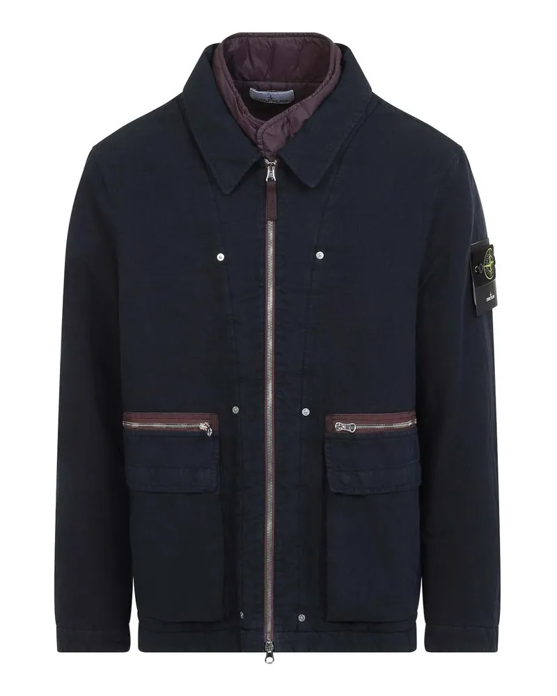 Stone Island Daunenjacke - Dunkelblau Dunkelblau