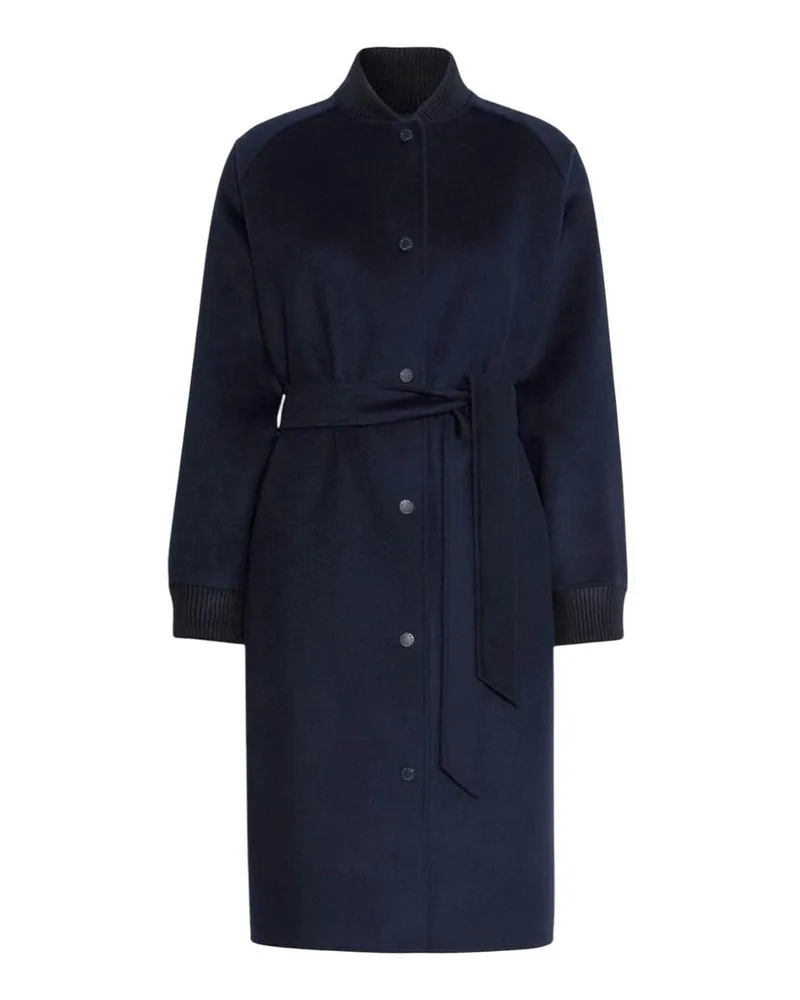 Max Mara Knielanger Mantel - Blau Blau