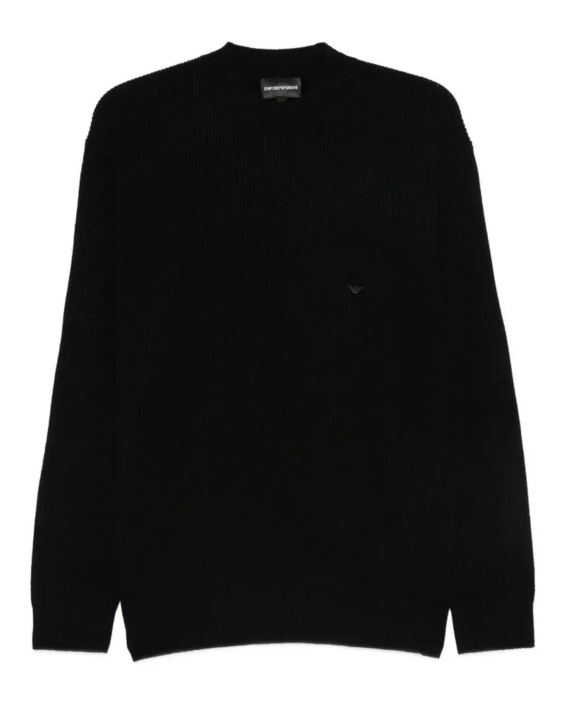 Emporio Armani Rundhalspullover - Schwarz Schwarz